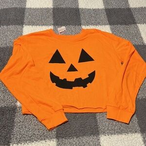 New Women’s Halloween Jack-o-lantern Long Sleeve Top Size Large